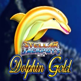 Dolphin Gold with Stellar Jackpots online game logo by Lightning Box Game on beefcasinoo.de