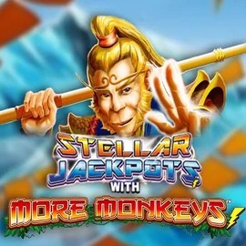 Stellar Jackpots with More Monkeys slot visual from Lightning Box Game available on beefcasinoo.de